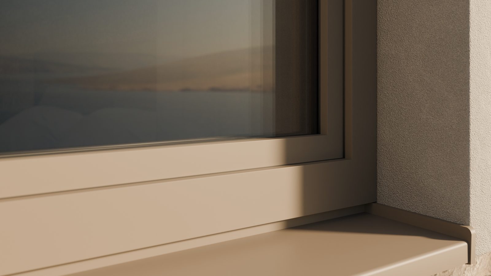 Detalj okvira i parapeta Gealan Linear prozora